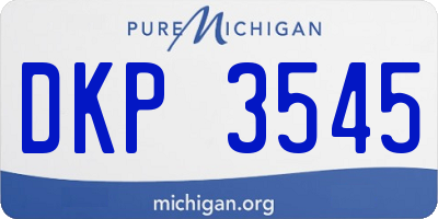 MI license plate DKP3545
