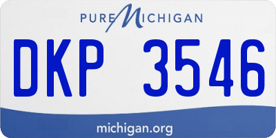 MI license plate DKP3546