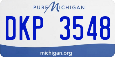 MI license plate DKP3548