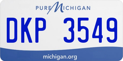 MI license plate DKP3549