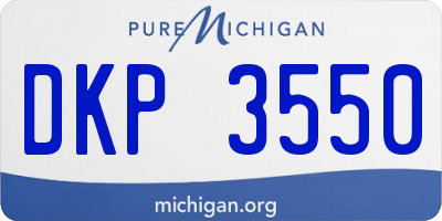 MI license plate DKP3550