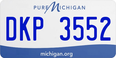 MI license plate DKP3552