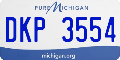 MI license plate DKP3554