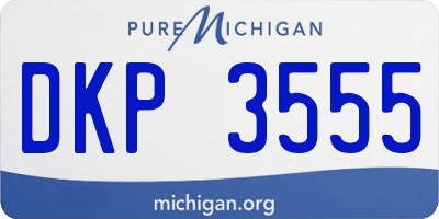 MI license plate DKP3555