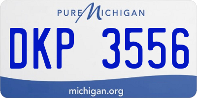 MI license plate DKP3556