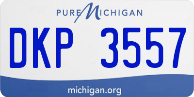 MI license plate DKP3557