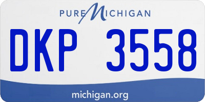 MI license plate DKP3558