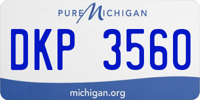 MI license plate DKP3560