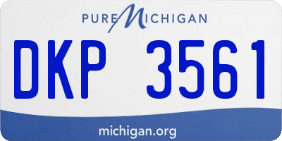 MI license plate DKP3561