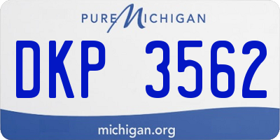 MI license plate DKP3562