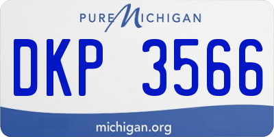 MI license plate DKP3566