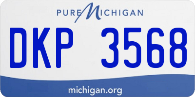 MI license plate DKP3568