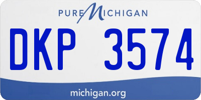 MI license plate DKP3574