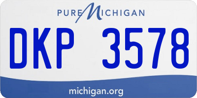 MI license plate DKP3578