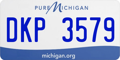 MI license plate DKP3579