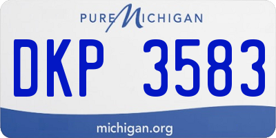 MI license plate DKP3583
