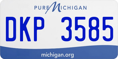 MI license plate DKP3585