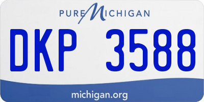MI license plate DKP3588