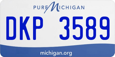 MI license plate DKP3589