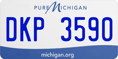 MI license plate DKP3590