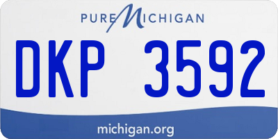 MI license plate DKP3592