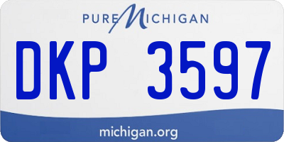 MI license plate DKP3597