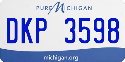 MI license plate DKP3598