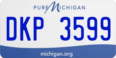 MI license plate DKP3599