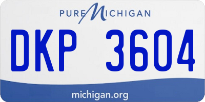 MI license plate DKP3604
