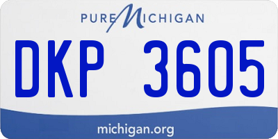 MI license plate DKP3605