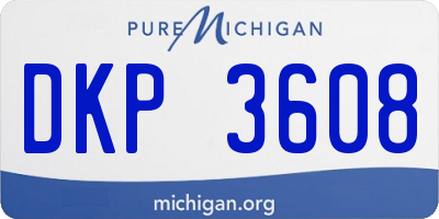 MI license plate DKP3608