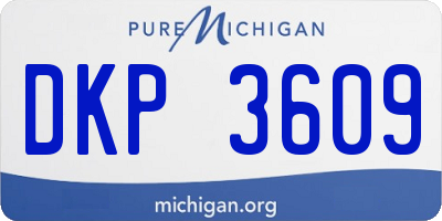MI license plate DKP3609