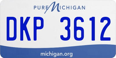 MI license plate DKP3612