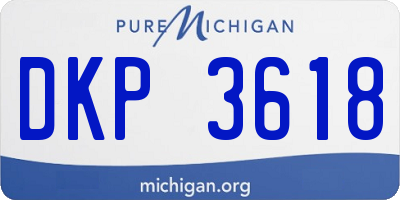 MI license plate DKP3618