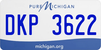 MI license plate DKP3622