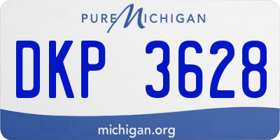 MI license plate DKP3628