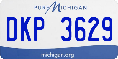 MI license plate DKP3629