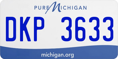 MI license plate DKP3633