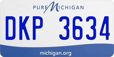 MI license plate DKP3634