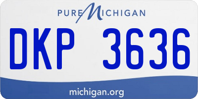 MI license plate DKP3636