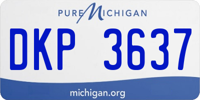 MI license plate DKP3637