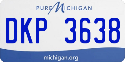 MI license plate DKP3638