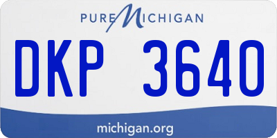 MI license plate DKP3640
