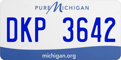 MI license plate DKP3642