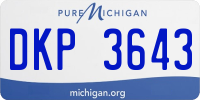MI license plate DKP3643