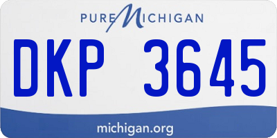MI license plate DKP3645
