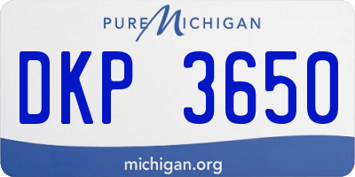 MI license plate DKP3650