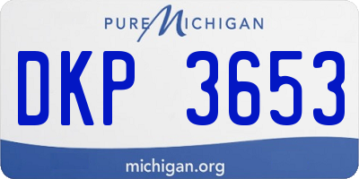 MI license plate DKP3653