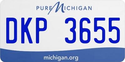 MI license plate DKP3655