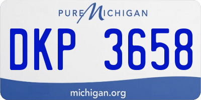 MI license plate DKP3658